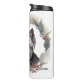 Skye Terrier Weihnachtsmann Festliche Jungfrau Thermosbecher (Nach rechts gedreht)