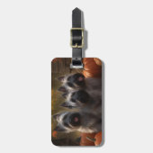 Skye Terrier Welpe Autumn Delight Pumpen Gepäckanhänger (Vorderseite vertikal)