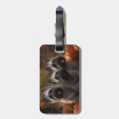 Skye Terrier Welpe Autumn Delight Pumpen Gepäckanhänger (Rückseite vertikal)