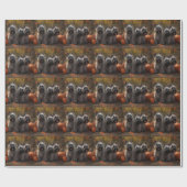 Skye Terrier Welpe Autumn Delight Pumpen Geschenkpapier (Flach)