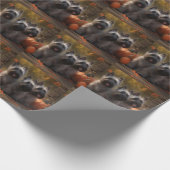 Skye Terrier Welpe Autumn Delight Pumpen Geschenkpapier (Ecke)