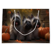 Skye Terrier Welpe Autumn Delight Pumpen Große Geschenktüte (Vorderseite)