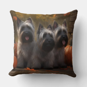 Skye Terrier Welpe Autumn Delight Pumpen Kissen