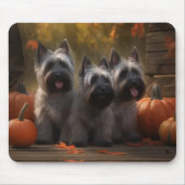 Skye Terrier Welpe Autumn Delight Pumpen Mousepad (Vorne)
