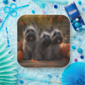 Skye Terrier Welpe Autumn Delight Pumpen Pappteller (Party)