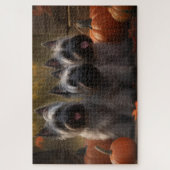 Skye Terrier Welpe Autumn Delight Pumpen Puzzle (Vertikal)