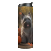 Skye Terrier Welpe Autumn Delight Pumpen Thermosbecher (Nach links gedreht)
