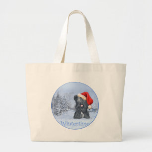Skye Terrier Wintertime Jumbo Stoffbeutel