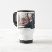 Skye Terrier Wintertime Travel Mug Reisebecher (Vorderseite Links)