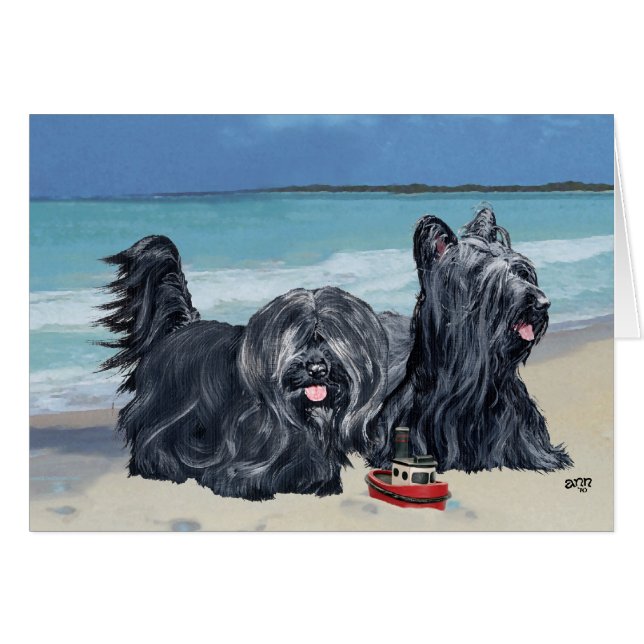 Skye Terriers, Beach Day! (Vorderseite (Horizontal))