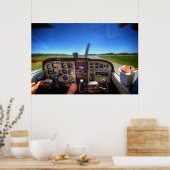 Skyhawk Cockpit in HDR. Poster (Küche)