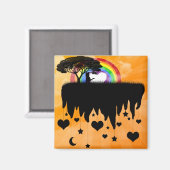 Skyislandregenbogen Magnet (Vorderseite/Rückseite)