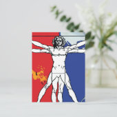 Skylab 2 Patch für die Mission des Vitruvian Postkarte (Stehend Vorderseite)