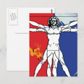 Skylab 2 Patch für die Mission des Vitruvian Postkarte (Vorne/Hinten)