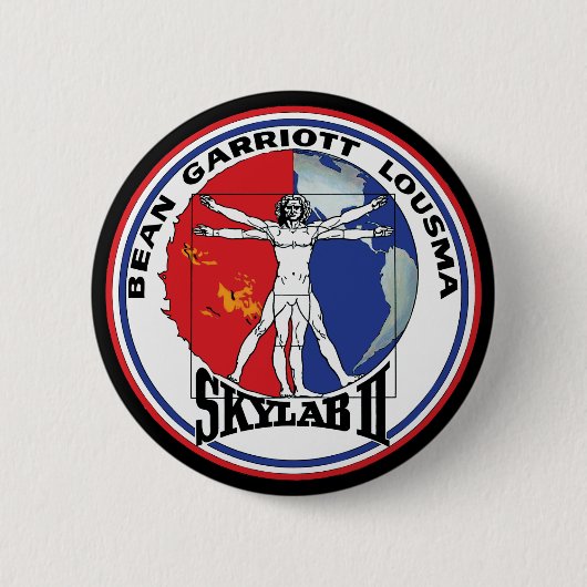 Skylab 2 Vitruvian Man Mission Patch Logo Button (Vorderseite)