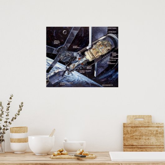 Skylab mit dem Command/Service-Modul Poster (Küche)