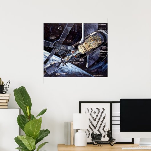Skylab mit dem Command/Service-Modul Poster (Heimbüro)