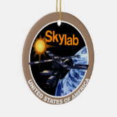 SKYLAB-Programm-Logo Keramik Ornament (Rechts)