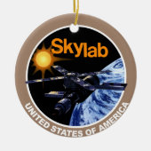 SKYLAB-Programm-Logo Keramik Ornament (Vorne)