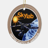 SKYLAB-Programm-Logo Keramik Ornament (Links)