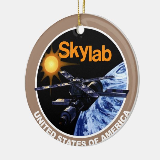 SKYLAB-Programm-Logo Keramik Ornament (Links)