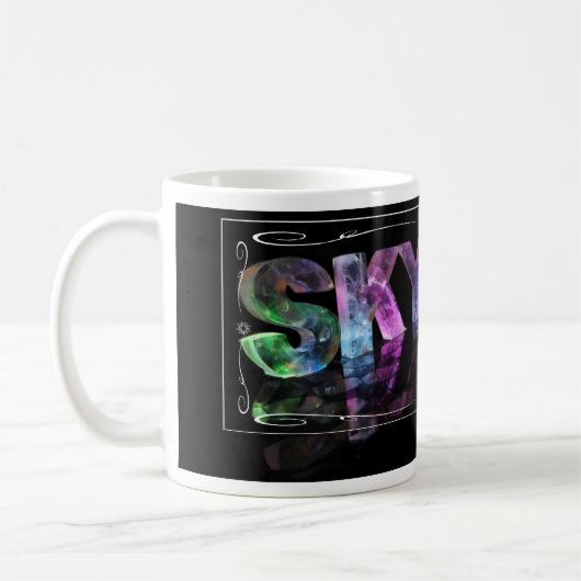 Skylar - das NamensSkylar in 3D beleuchtet Kaffeetasse (Links)