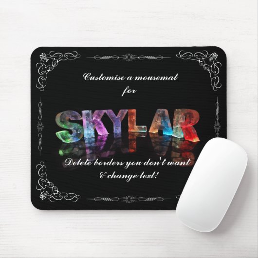 Skylar - das NamensSkylar in 3D beleuchtet Mousepad (Mit Mouse)