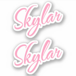 Skylar Decorative Name in Pink x2 Aufkleber