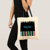 Skylar Hübsch Strip Tote Bag Tragetasche (Vorderseite (Produkt))