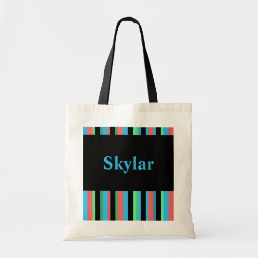 Skylar Hübsch Strip Tote Bag Tragetasche (Vorne)