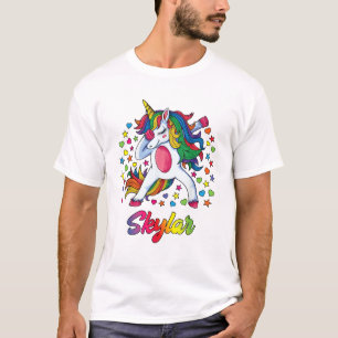Skylar Personalisiertes Namens Einhorn Mädchen Ges T-Shirt
