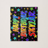 "SKYLAR" Vorname, Spaß "GLÜCKLICHER GEBURTSTAG" Puzzle (Vertikal)