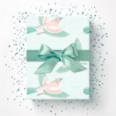 Skylark in Teal and Flamingo Geschenkpapier