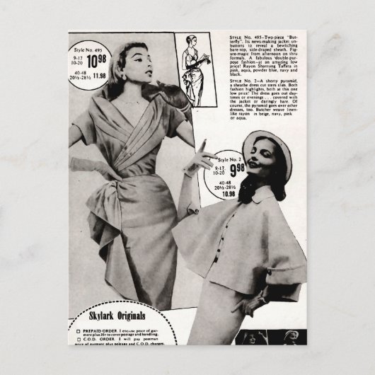 Skylark Original Dress Designs Postkarte (Vorderseite)