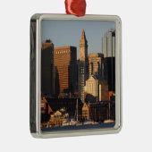 Skyline 5 Bostons, Massachusetts Silbernes Ornament (Rechts)