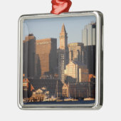 Skyline 5 Bostons, Massachusetts Silbernes Ornament (Links)