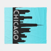 Skyline-Abbildung Chicago Fleecedecke (Vorderseite (Horizontal))