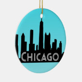 Skyline-Abbildung Chicago Keramik Ornament (Rechts)