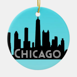 Skyline-Abbildung Chicago Keramik Ornament