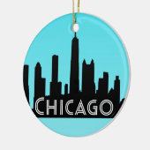 Skyline-Abbildung Chicago Keramik Ornament (Links)