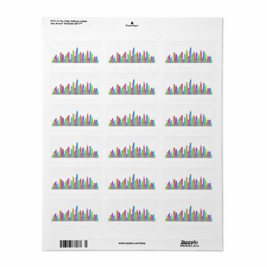 Skyline Adressaufkleber (Vorne)