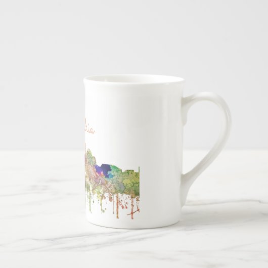 Skyline Alexandrias Virginia SG-Verblaßten Ruhm Porzellantasse (Rechts)