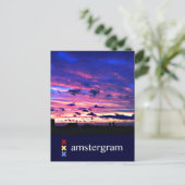 Skyline Amsterdam Postkarte (Stehend Vorderseite)