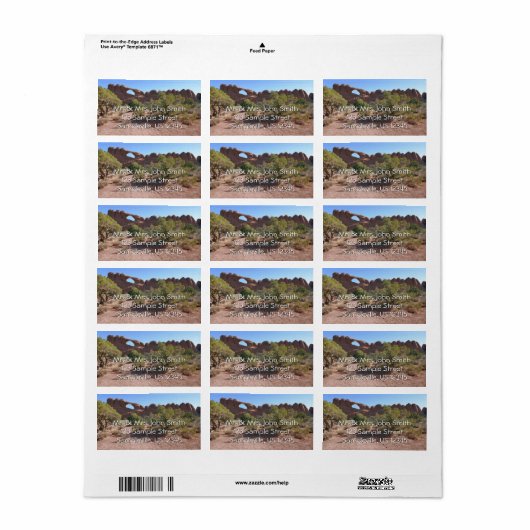 Skyline Arch im Nationalpark Arches Adressaufkleber (Vorne)