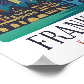 Skyline Architektur Frankfurt Deutschland Poster (Ecke)