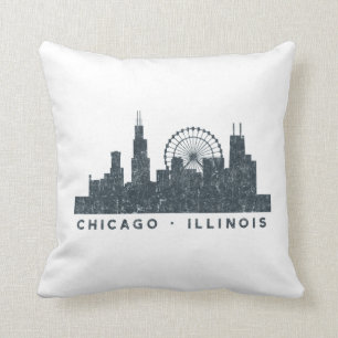 Skyline-Architektur-Kunst-Geschenke Chicagos Kissen
