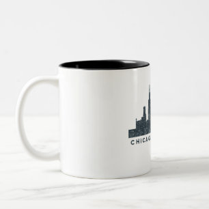 Skyline-Architektur-Kunst-Geschenke Chicagos Zweifarbige Tasse