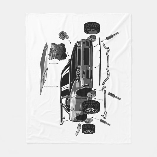 SKYLINE-ASSEMBLY R34 FLEECEDECKE (Vorderseite)