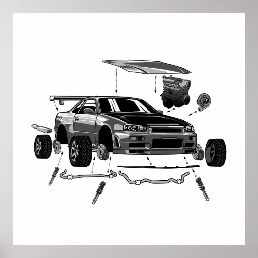 SKYLINE-ASSEMBLY R34 POSTER (Vorne)
