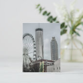 Skyline Atlanta Georgia Postkarte (Stehend Vorderseite)